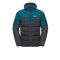 Jack Wolfskin Winter-Daunenjacke DNA Tundra Hoody mit Kapuze (sehr warm, winddicht) korallblau Herren